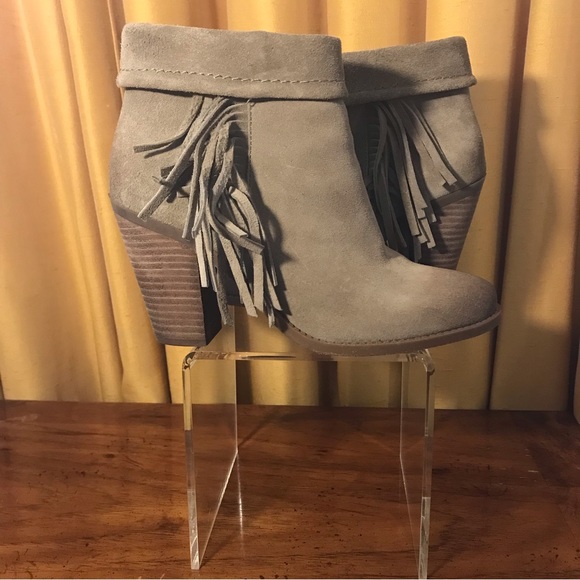 Jessica Simpson JP-Callaghan Booties, Color: Taupe, Cow Split SUEDE, Booties, 8M - Picture 4 of 11